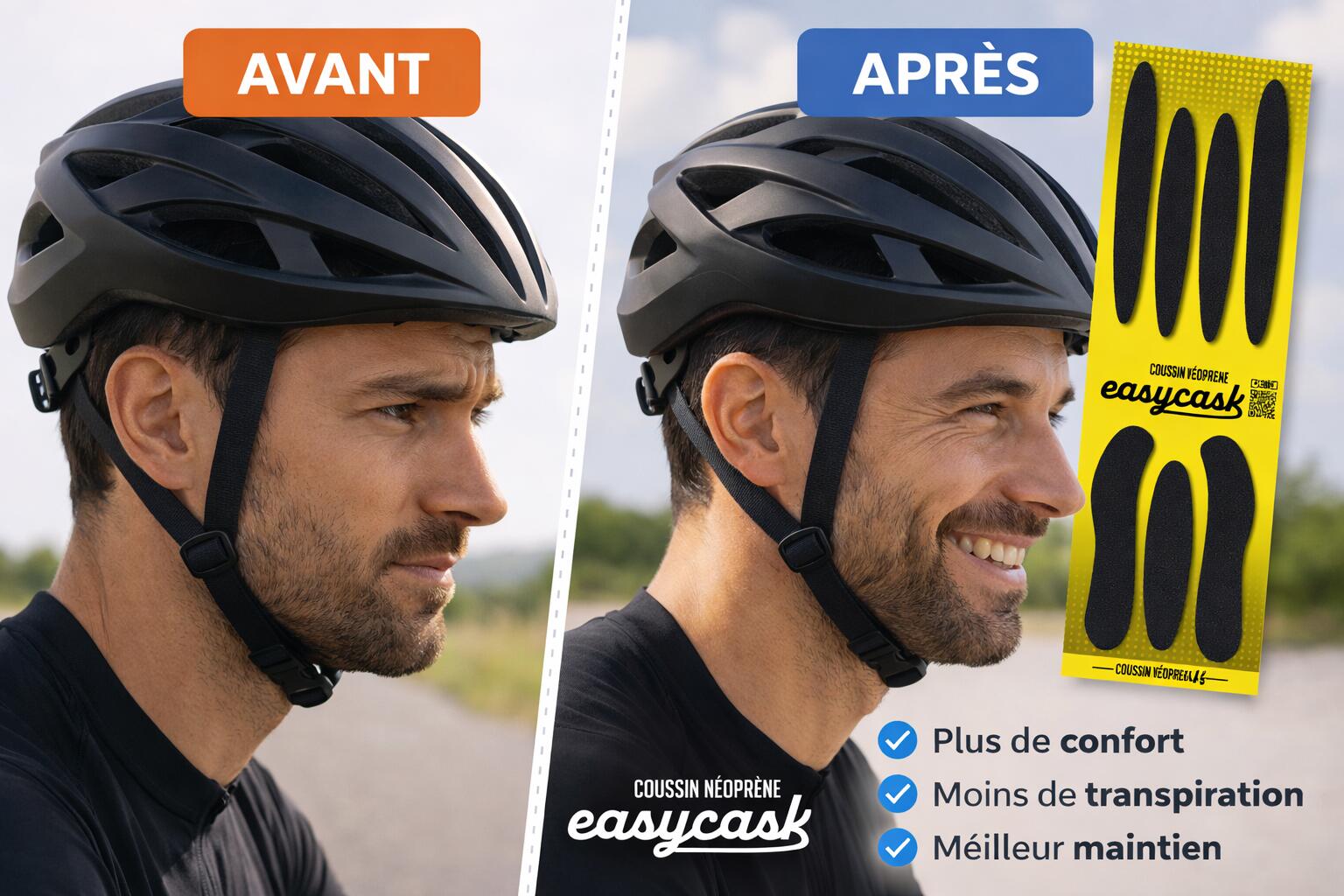 Mousse casque vélo confort respirant universelle – EASYCASK ROAD 3/7