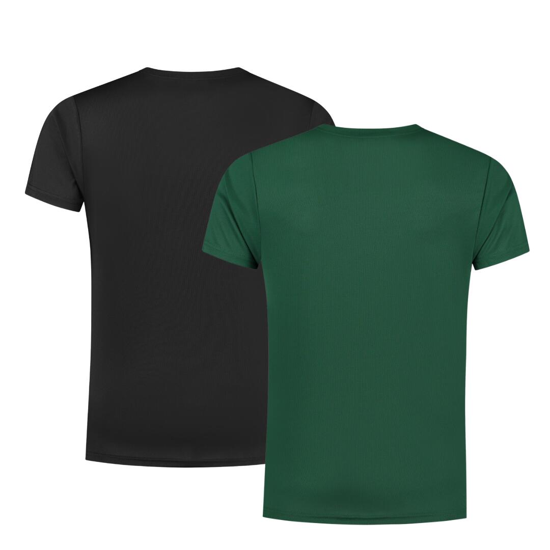T-shirt running homme manches courtes lot de 2 – Noir & Vert foncé 3/7