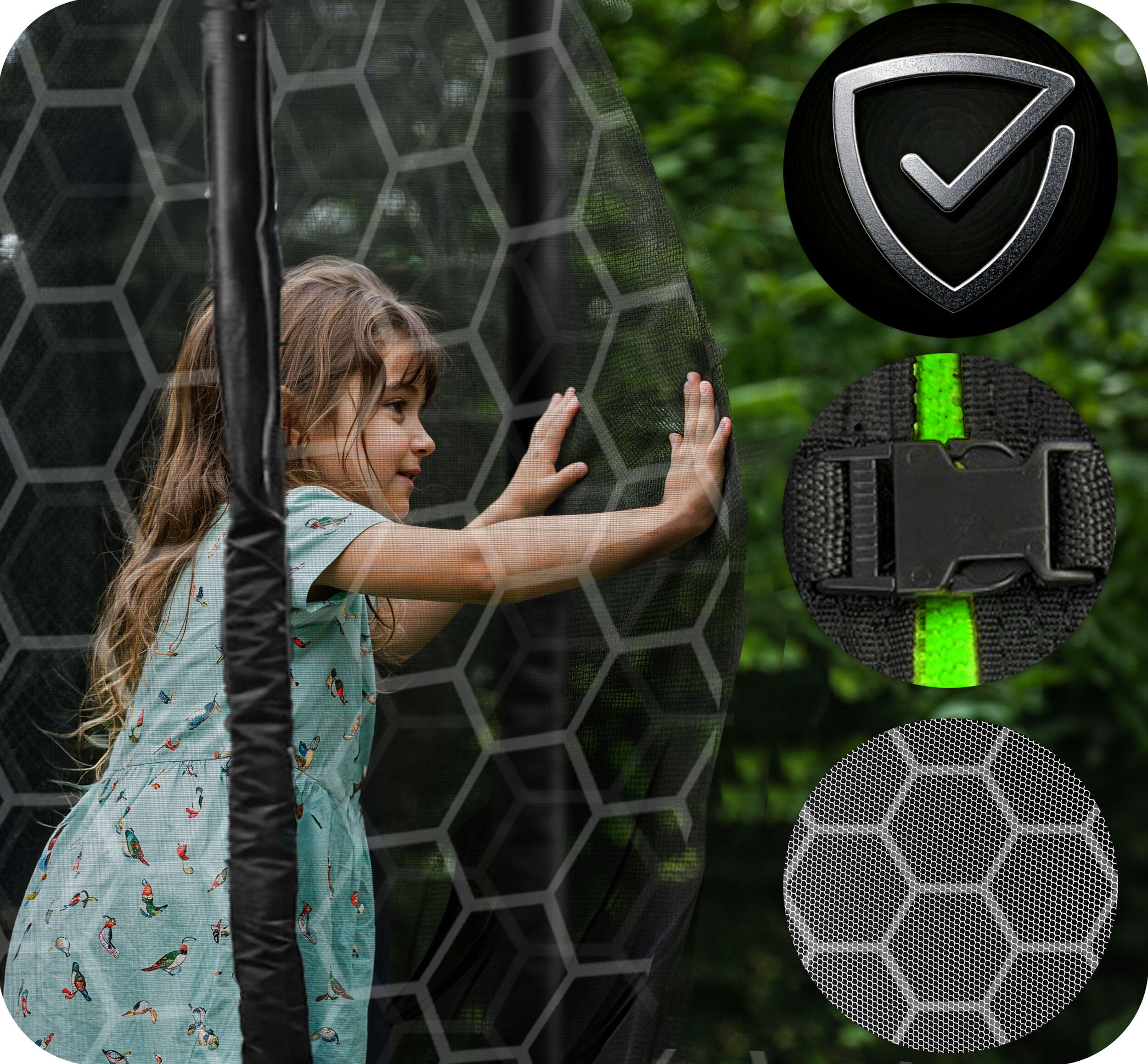 Trampolina ogrodowa Neo-Sport NS-10C221 Circle 312cm/10ft z siatką wewnętrzną 4/7