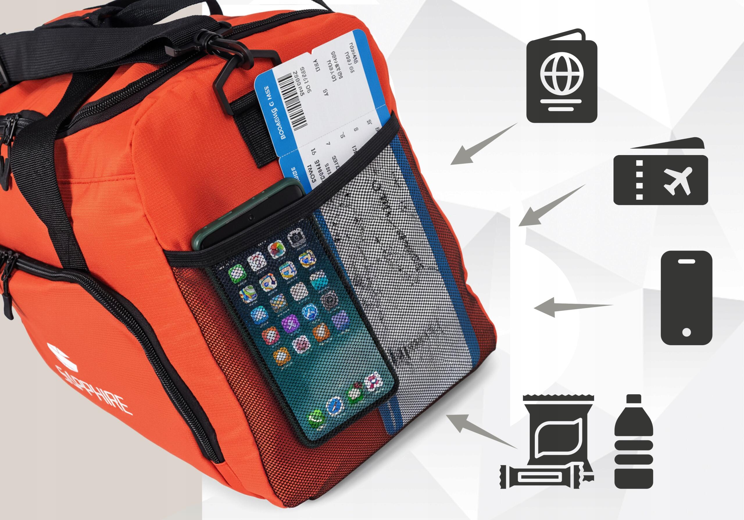 Torba sportowa podróżna turystyczna z paskiem Sapphire ST-170 24l 40x30x20cm 5/7