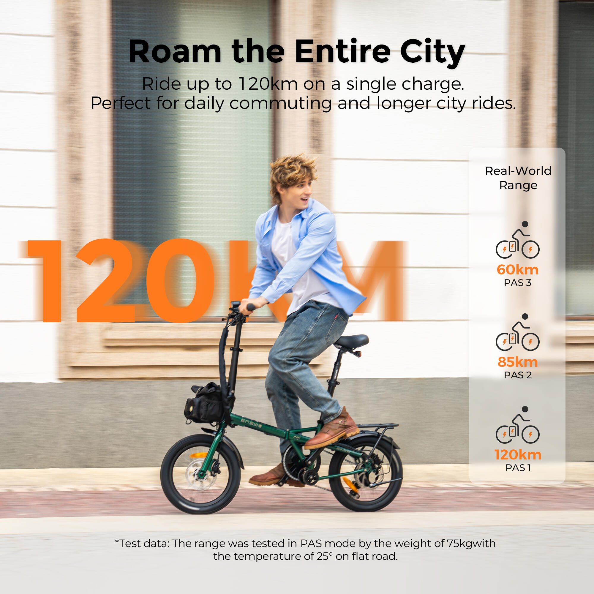 Bicicleta eléctrica plegable urbana, 250W 36V  10Ah batería extraíble 5/7
