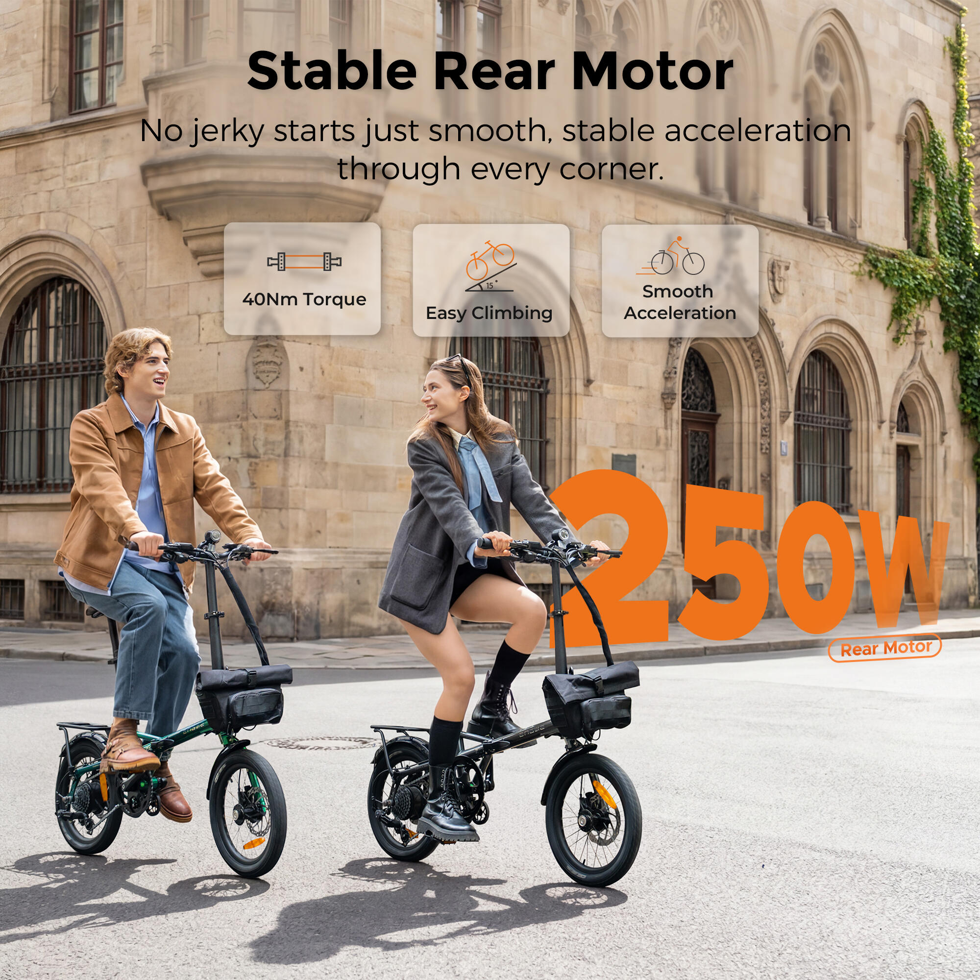Bicicleta eléctrica plegable urbana, 250W 36V  10Ah batería extraíble 6/7
