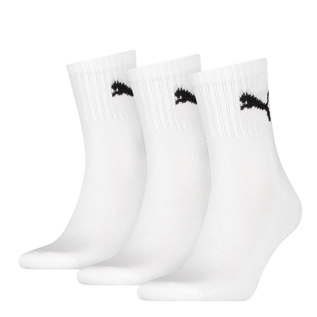 Șosete PUMA Short Crew 3-pack unisex, albe