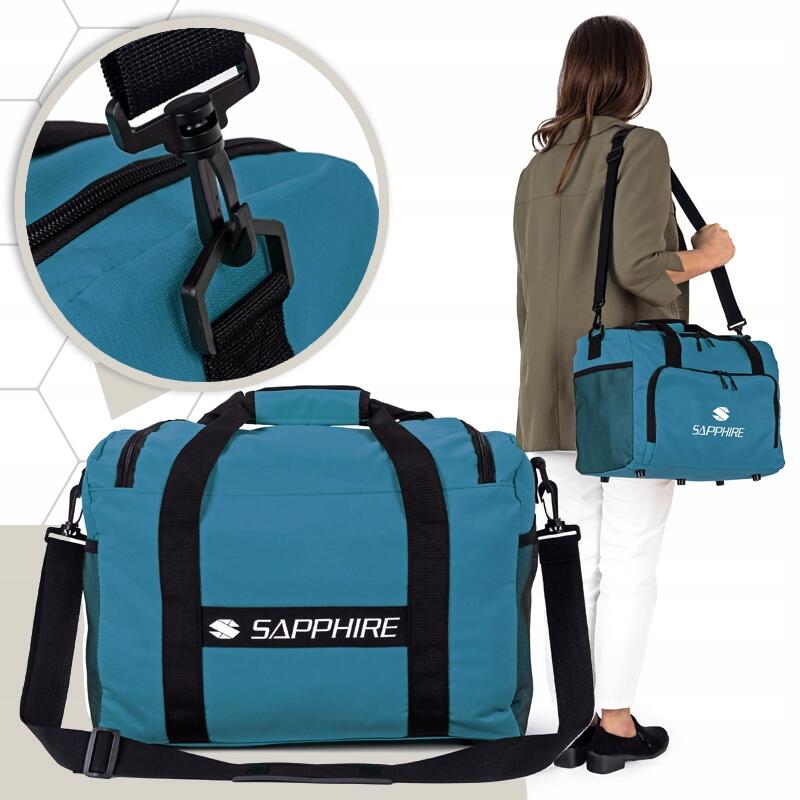 Torba sportowa podróżna turystyczna z paskiem Sapphire ST-170 24l 40x30x20cm 3/7
