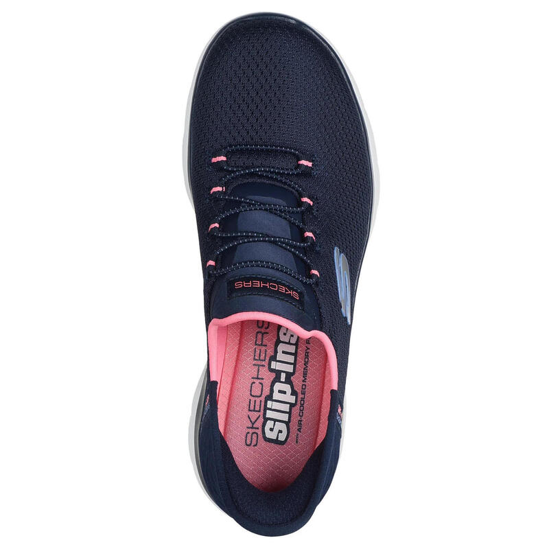 Baskets Femme Baskets Skechers SUMMITS-DIAMOND DREAM Bleu Bleu Skechers