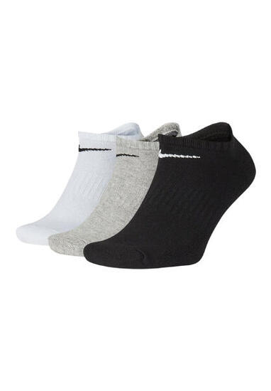 SOKKEN Nike Everyday Cushioned Training No-Show 3 Pairs, Veelkleurig, Uniseks