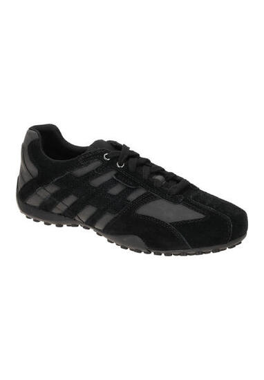 Geox UOMO SNAKE A - Herren Leder Sneaker U4507 A 022EK schwarz