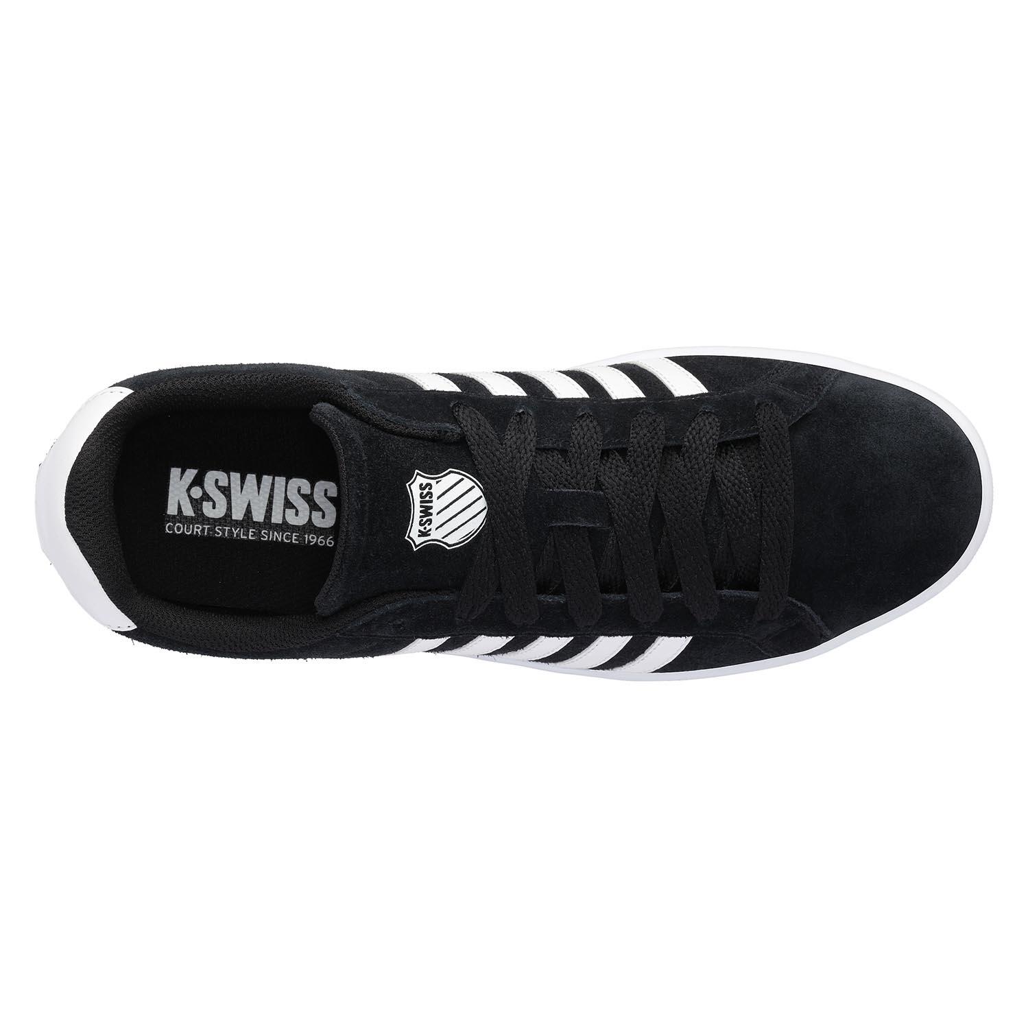 Zapatillas bajas K-SWISS Court Tiebreak SDE de gamuza negra con cordones 5/5