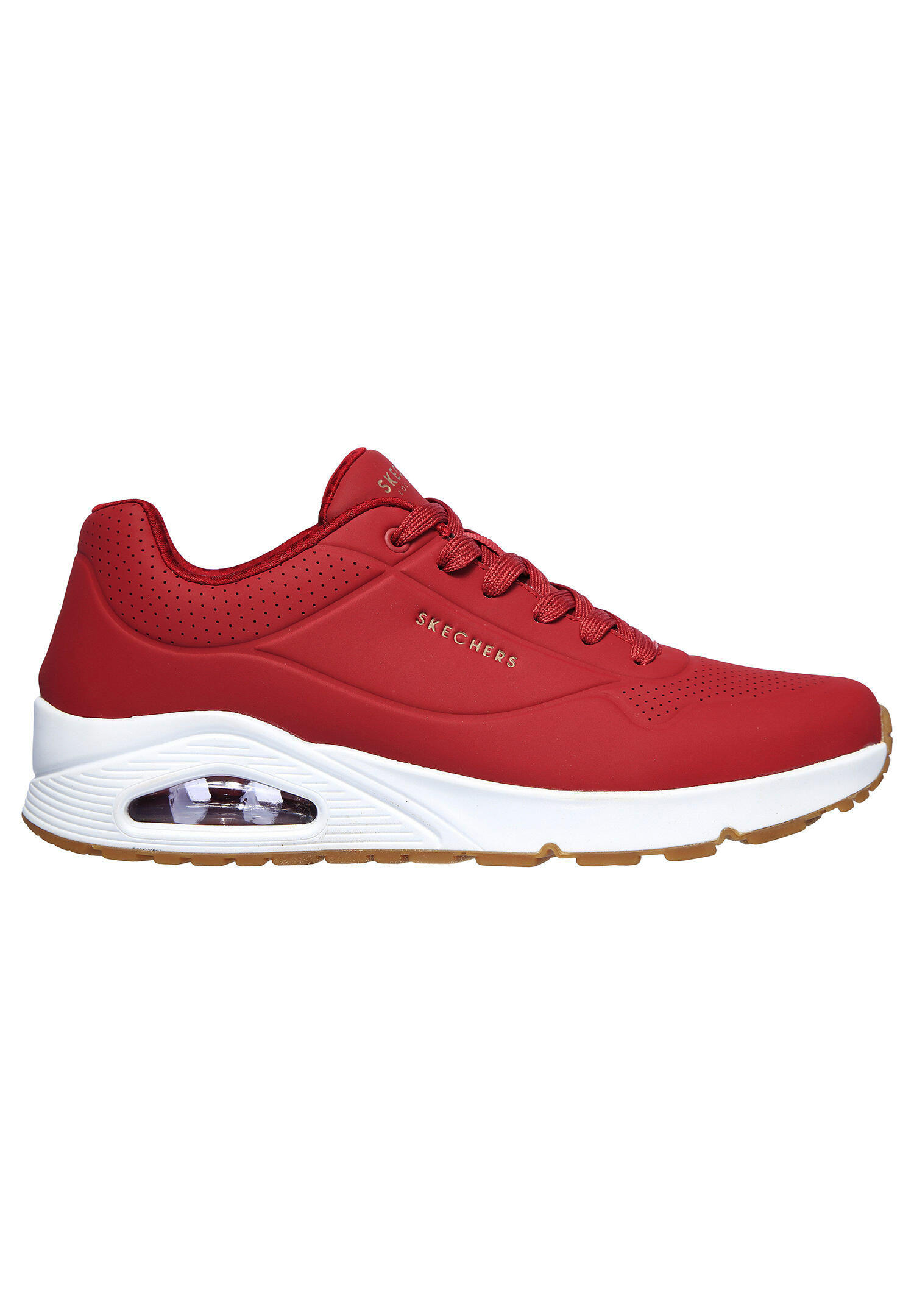 SKECHERS Homme UNO STAND ON AIR Sneakers Rouge foncé 3/5