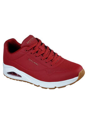 Skechers heren uno stand on air sneakers donkerrood