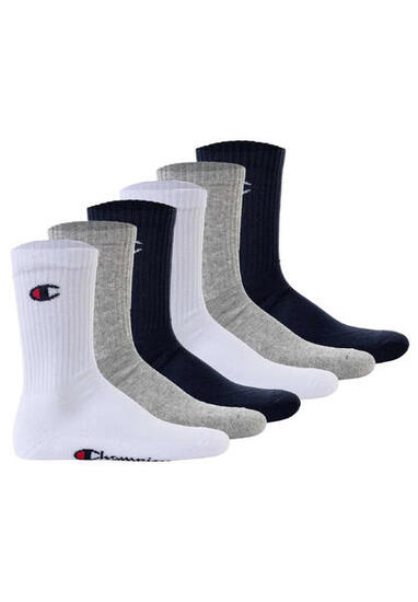 6 Paar Champion Crew Socken Gr. 35 - 46 Unisex Tennissocken U20005