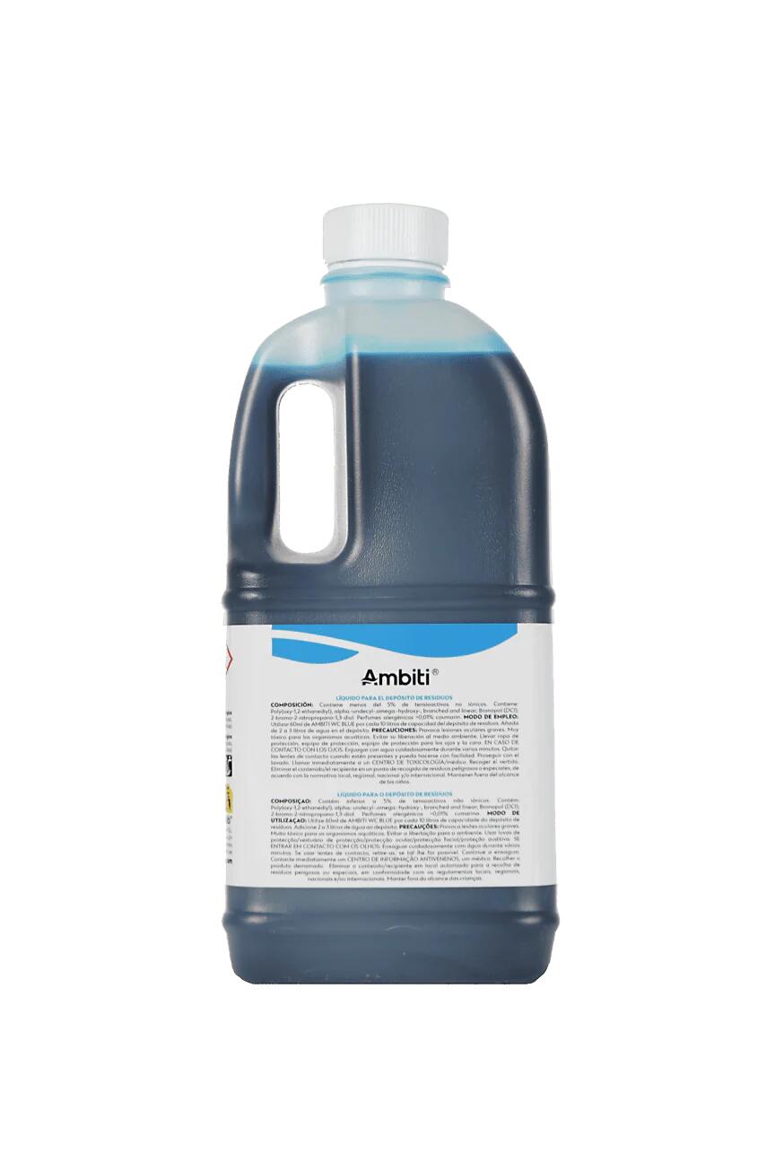 Ambiti Blue 2 L aditivo para inodoros químicos portátiles y cassette. 2/3
