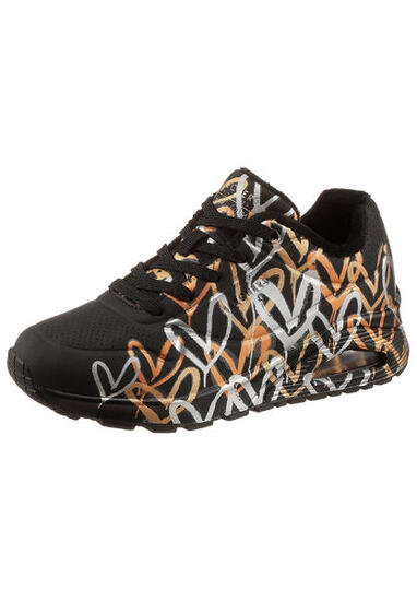 Buty do chodzenia sneakersy damskie Skechers Uno-Metallic Love