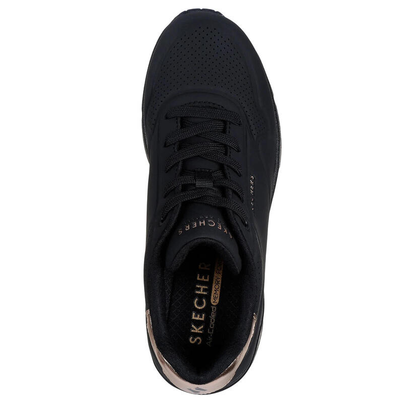 Pantofi Sport Skechers Model Uno Wedge - Hi Steps Culoare Negru