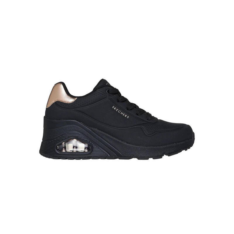 Pantofi Sport Skechers Model Uno Wedge - Hi Steps Culoare Negru