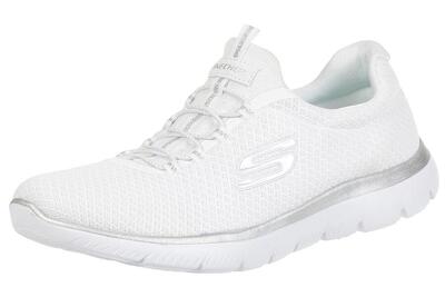 Sportschoenen voor dames skechers summits wit