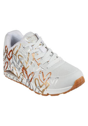 Buty do chodzenia sneakersy damskie Skechers Uno-Metallic Love
