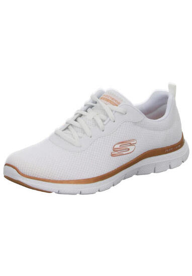 Chaussures de Sport Blanc/Or-Rose Femme Skechers Flex Appeal