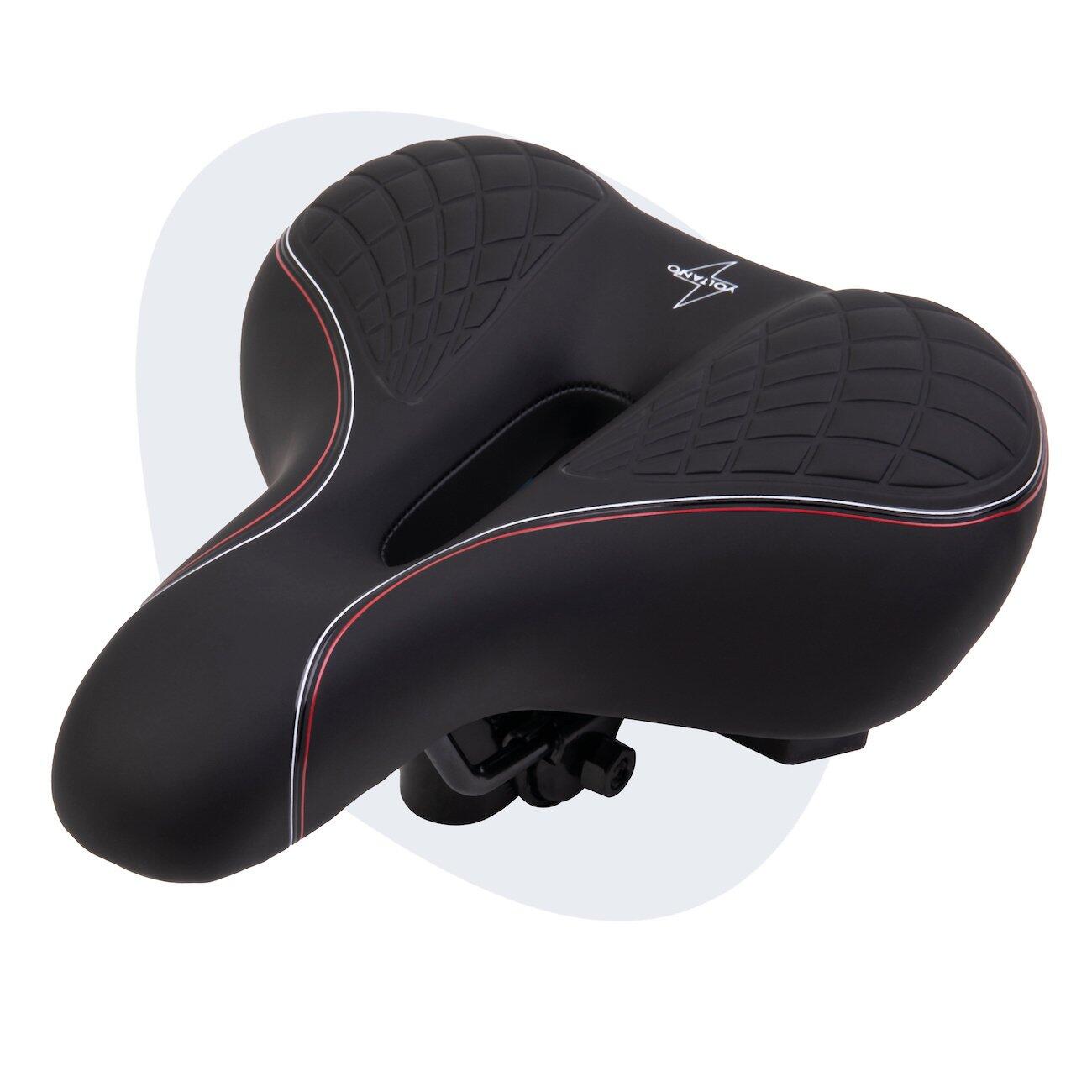 Voltano Zen Fietszadel Met Antislip Gelpads - Zwart / Rood 3/7