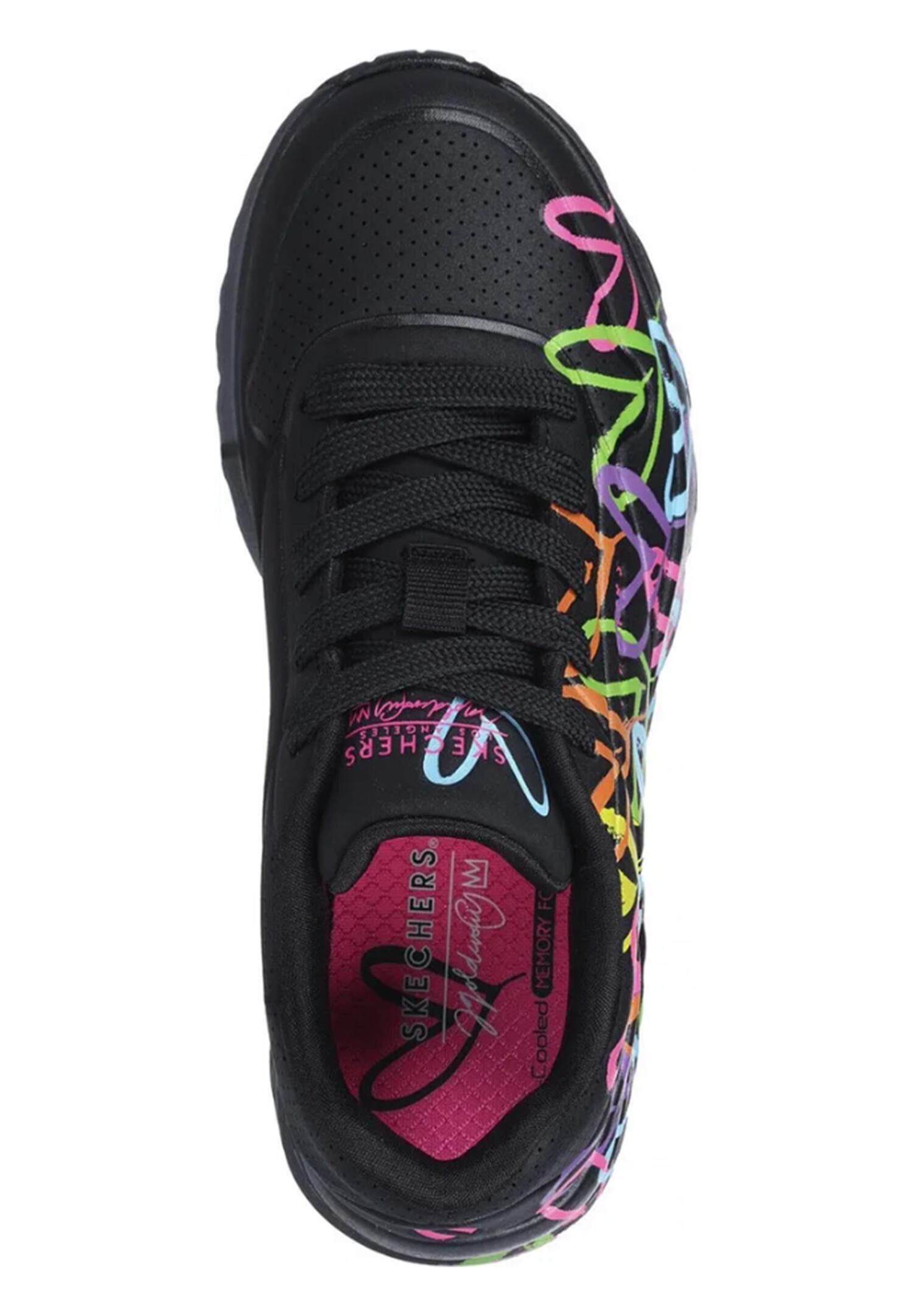Chaussure de randonnée Deportivas Niños Skechers UNO LITE-LOVE Noir 3/5