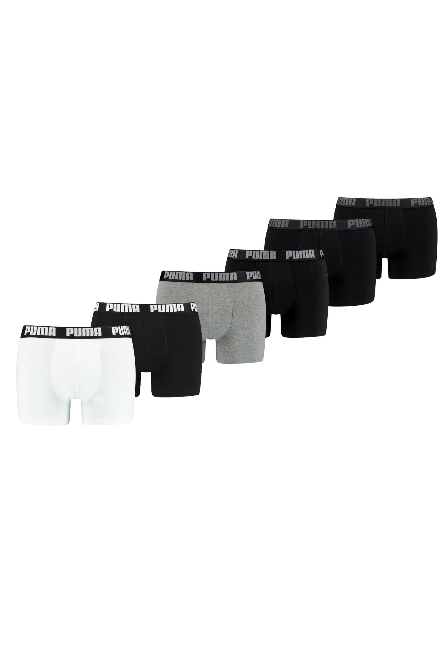 PUMA Basic EVERYDAY Herren Boxershorts Unterhose 6er-Pack 3/4