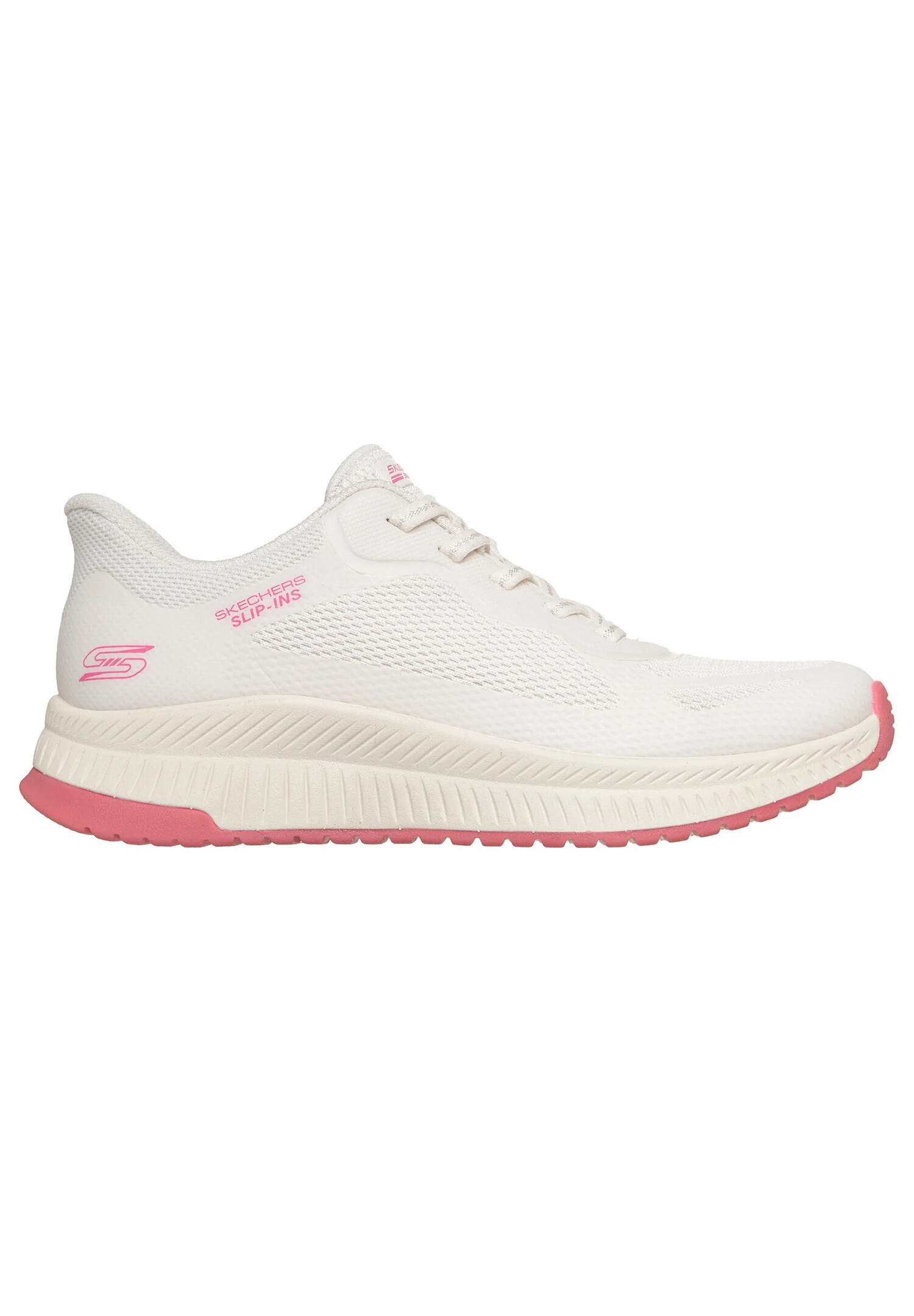 Skechers Damen BOBS Squad 4 Slip-ins Staple Look 117624 WPK White Pink 2/7