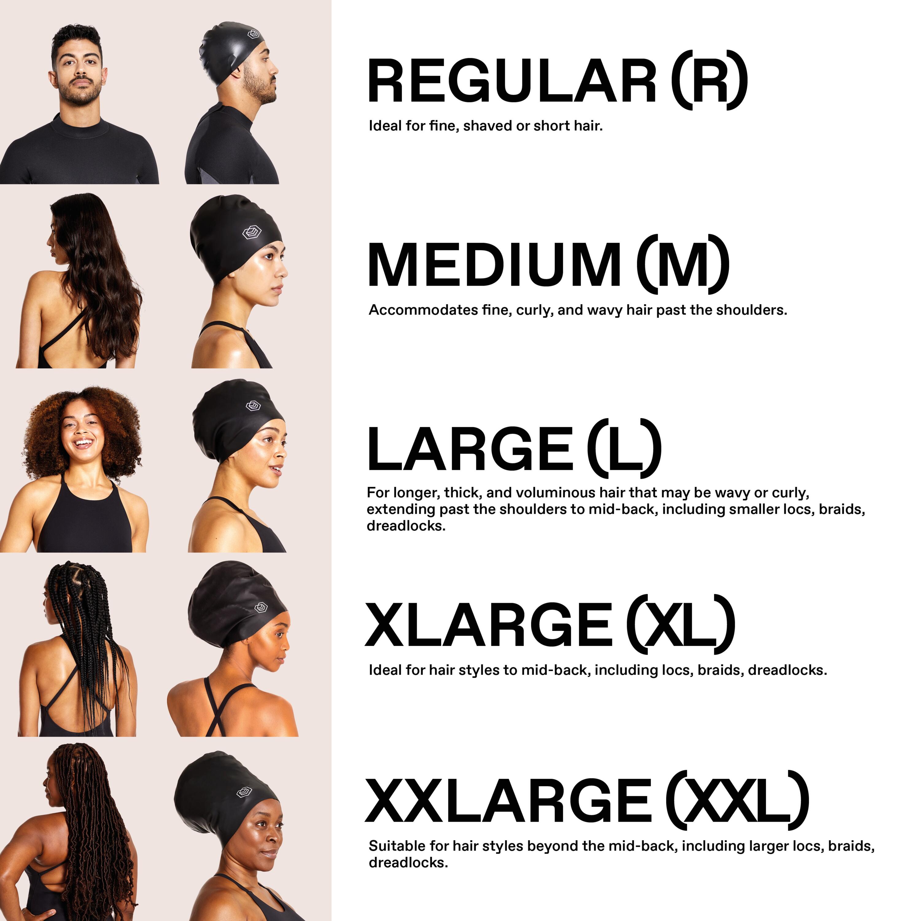 Soul Cap volumineuze zwemmuts voor volwassenen - Zwart 7/7