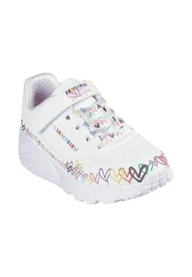 Sneakers skechers model uno lite heart craze kleur wit