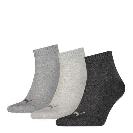 Quarter Socken 3 Paar weich komfortabel Herren Damen Unisex - Soft Cotton