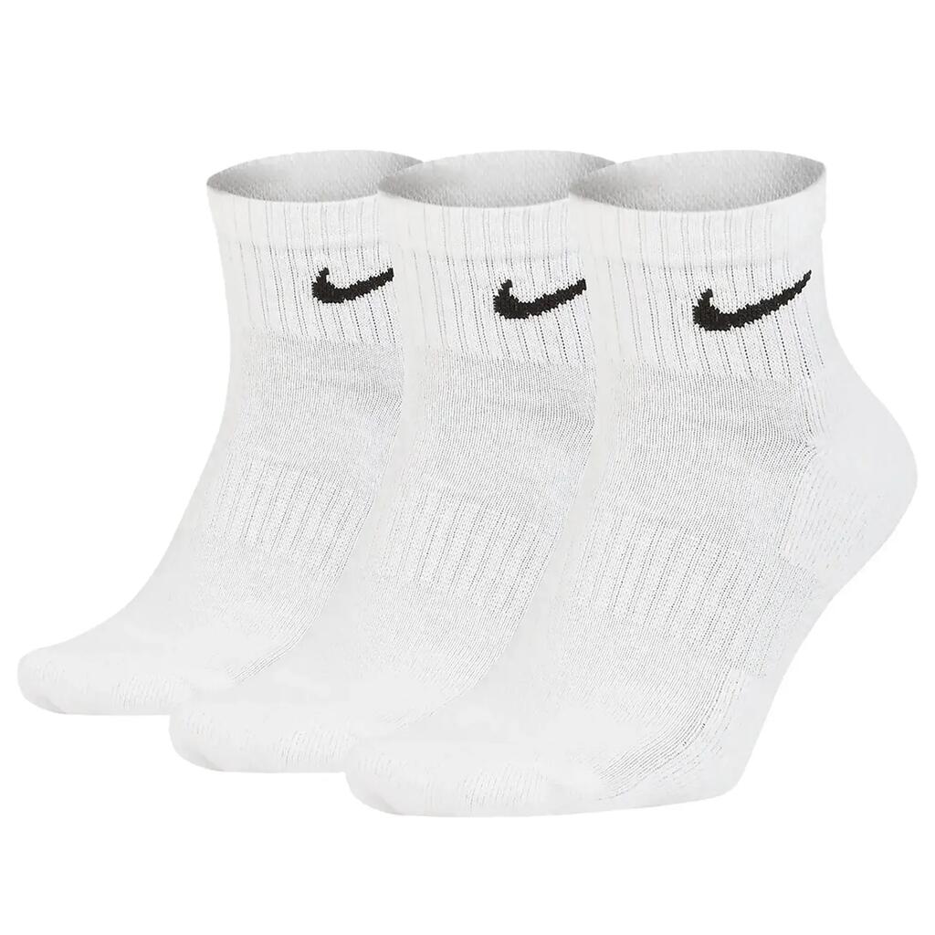 Mens Cushioned Everyday Ankle Socks (Pack of 3) (White)