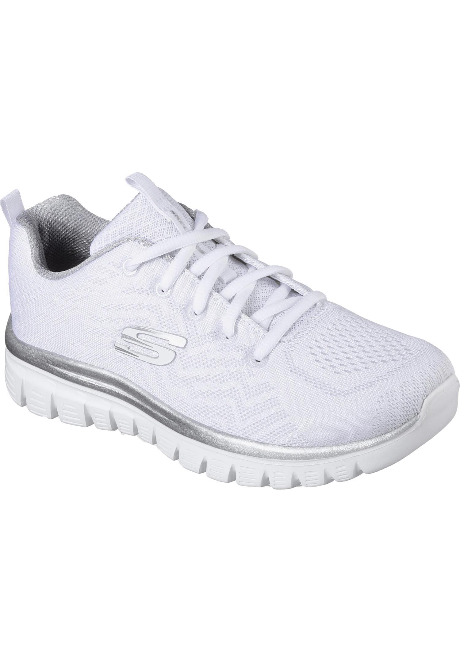 Pantofi sport femei Skechers Get Connected, Alb