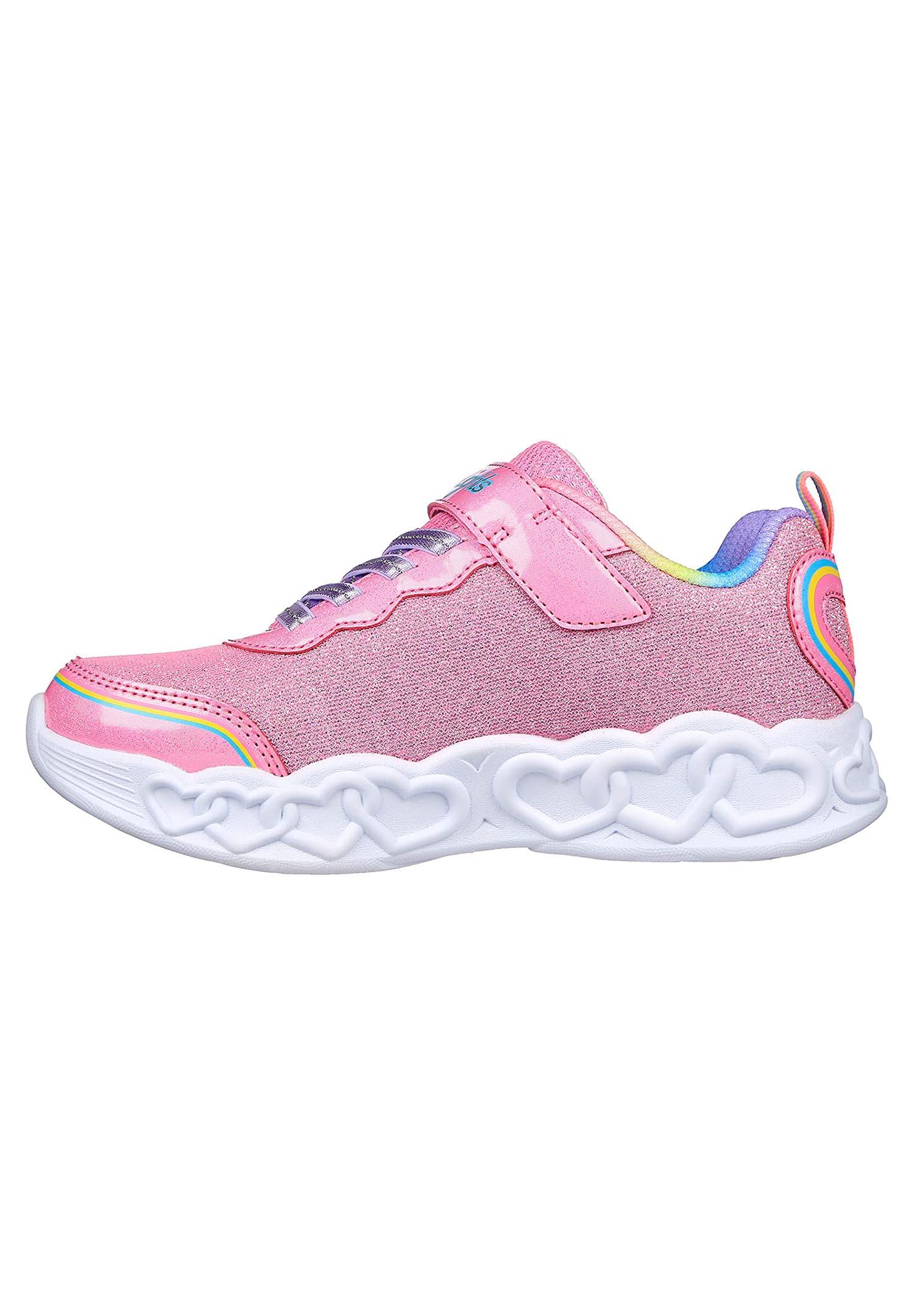 SKECHERS Enfants INFINITE HEART LIGHTS LOVE PRISM Sneakers Rose vif 3/5