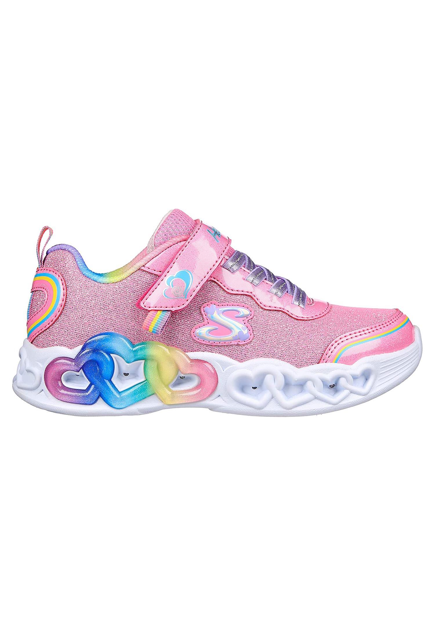 SKECHERS Enfants INFINITE HEART LIGHTS LOVE PRISM Sneakers Rose vif 2/5