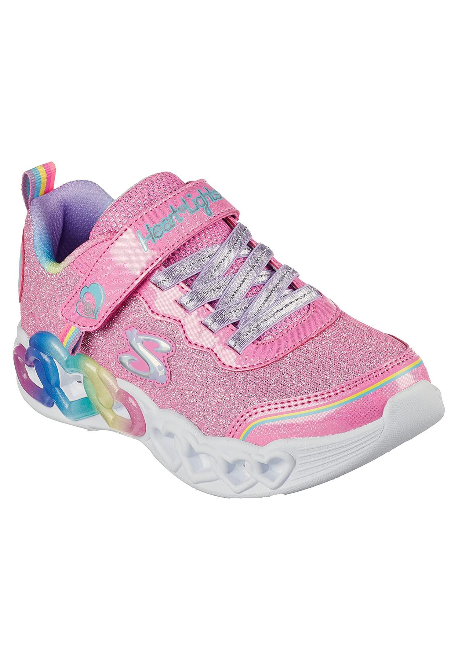 SKECHERS Enfants INFINITE HEART LIGHTS LOVE PRISM Sneakers Rose vif 1/5