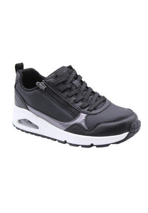 Skechers Damen Sneaker UNO - Metallic Sliders Schnürschuh 177873 BLK schwarz