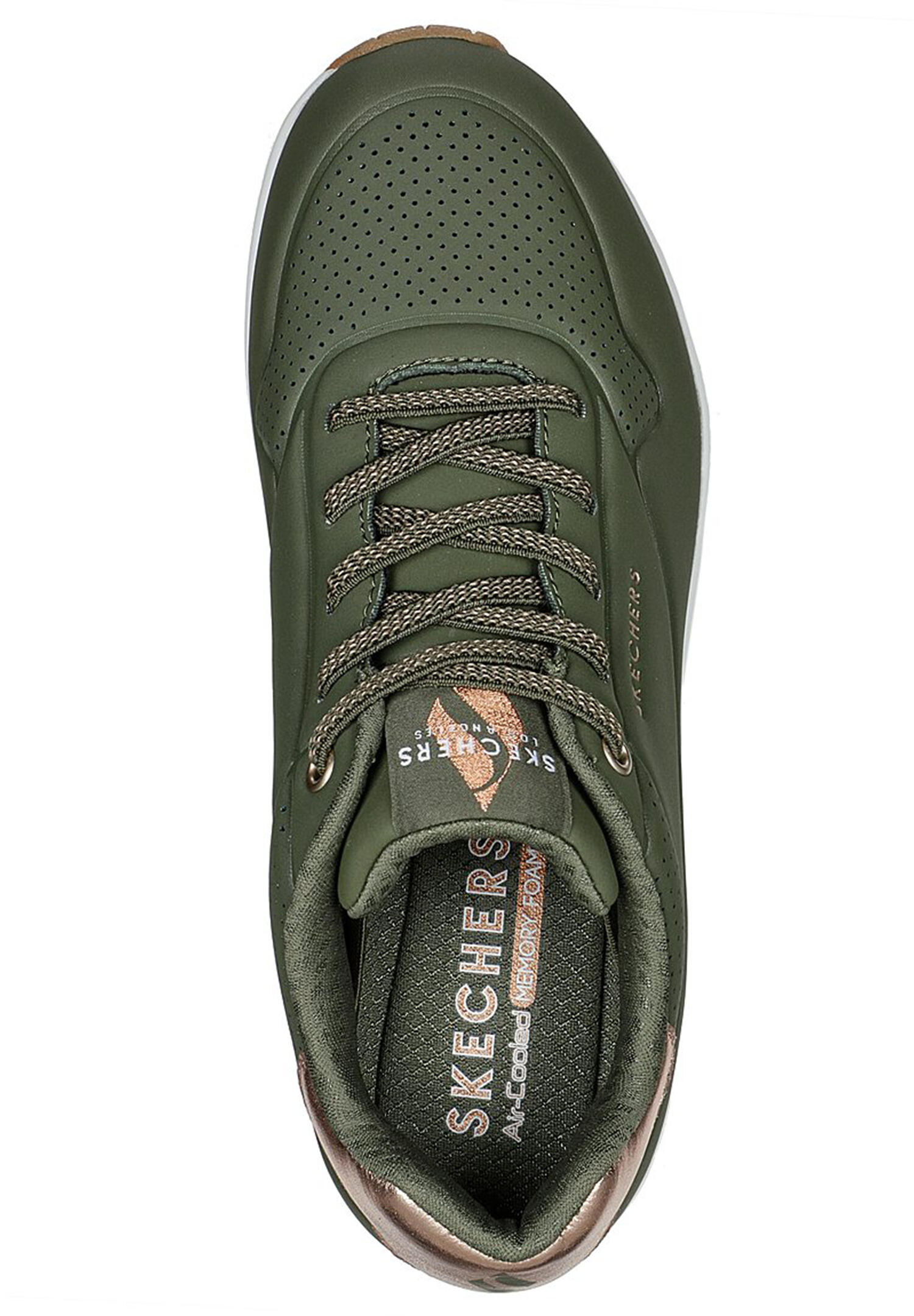 Skechers Street Uno - Shimmer Away Damen Sneaker 15196 OLV Olive 3/7