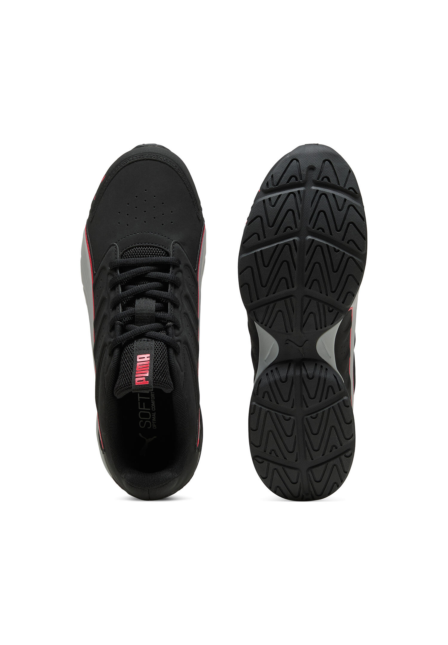 Puma Herren Electro SL Sneaker Turnschuhe 313092 05 Black-Grey Echo Red 3/15
