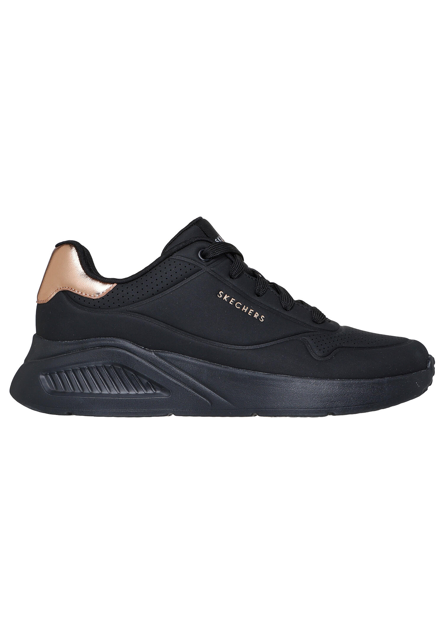 Calçado Skechers Uno Lite - Shimmer Along, Preto, Mulheres 3/6