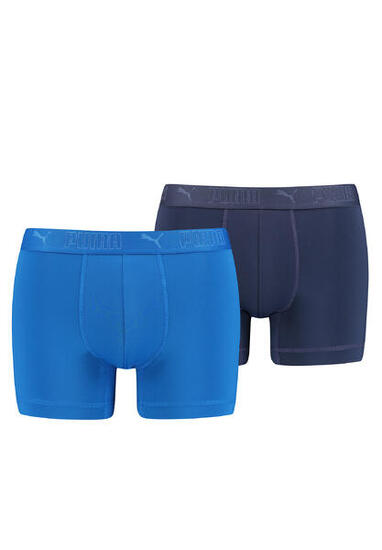 Boxer sport en microfibre pour homme PUMA Bleu (lot de 2)
