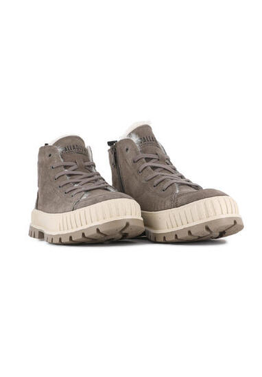 PALLADIUM Pallashock Zip Warm Unisex Boots Stiefelette Leder 74353-281-M grau