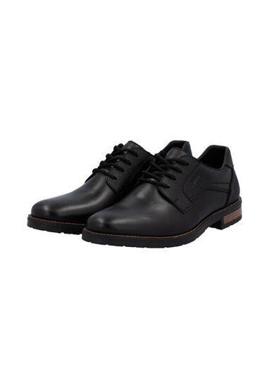 Rieker Herren Schnürschuhe Halbschuhe Leder Schuhe 14603-00 schwarz