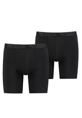 Sport boxershorts microfiber long 2-pack zwart