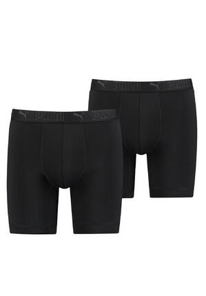 Boxer de sport en microfibre long, lot de 2, noir