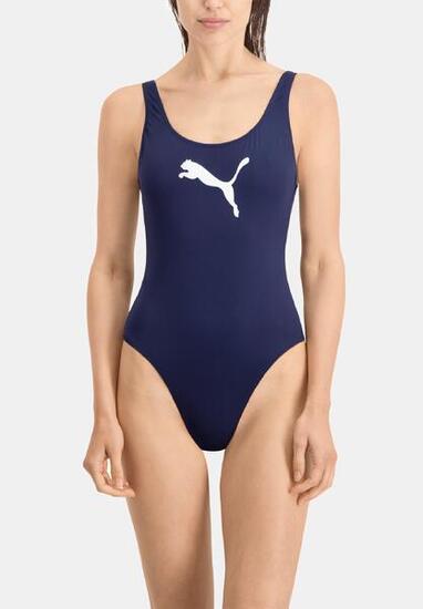 Maillot de bain Puma Swim Women Swimsuit 1p, Bleu, Femmes