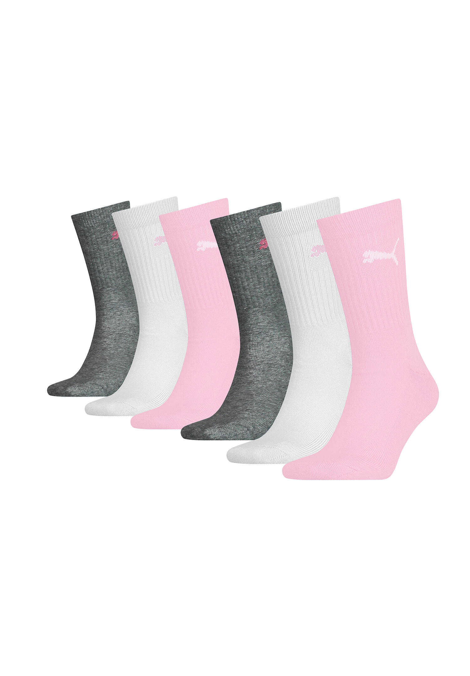 Puma JUNIOR CREW Kinder Tennis Socken für Mädchen und Jungen 6er Pack