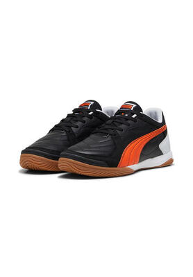 Scarpe da calcetto PRESSING IV PUMA Black Flame Flicker Silver Mist Orange Gray