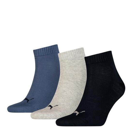 3 Paar Puma Unisex Quarter Socken Sneaker Gr. 35 - 49 für Damen Herren Füßlinge