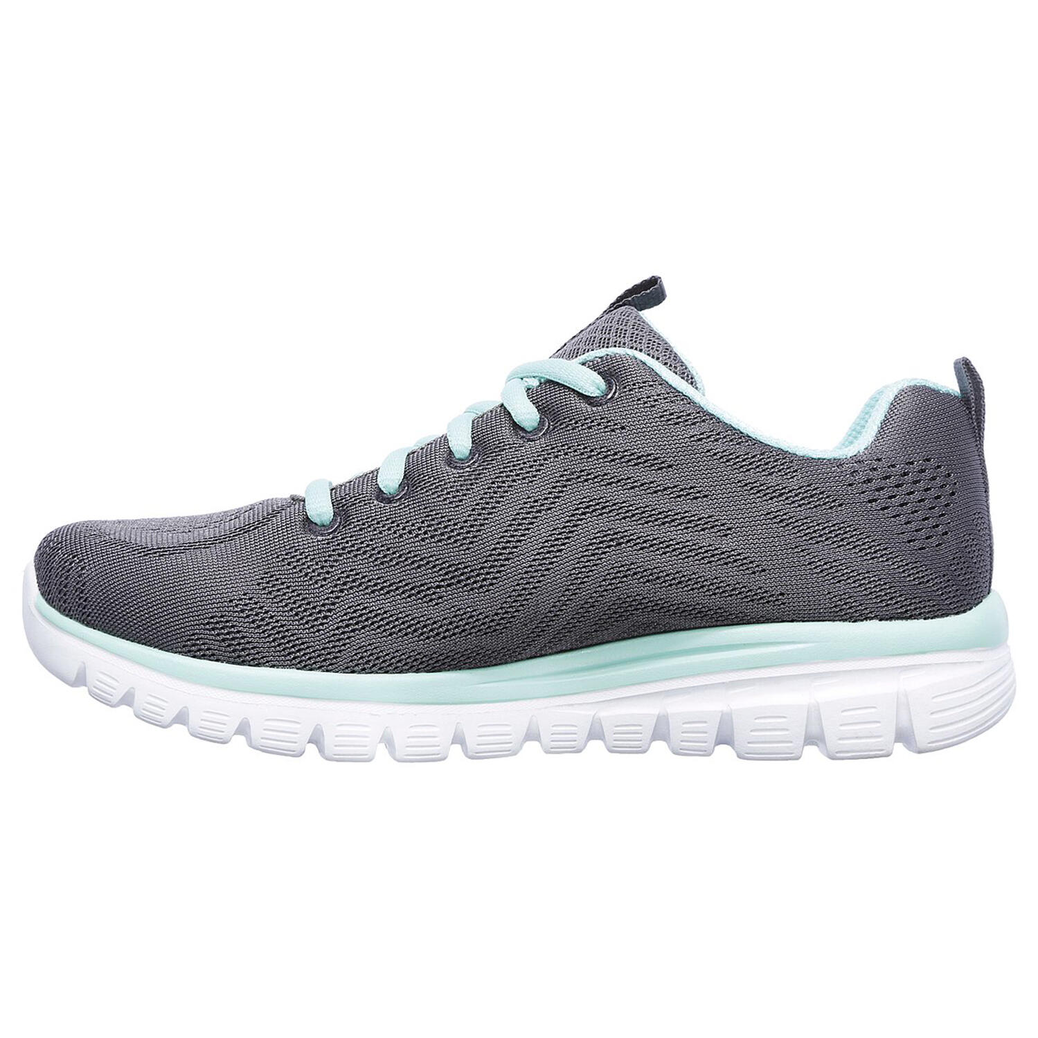 Skechers Sport Womens GRACEFUL GET CONNECTED WIDE FIT Sneakers Damen Schuhe Grau 2/7