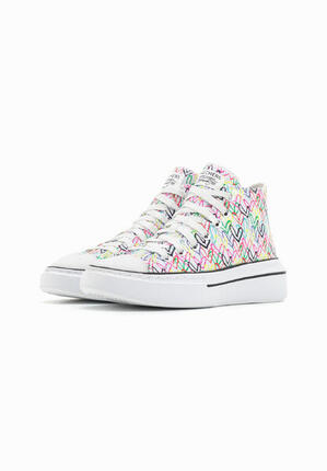 Skechers CORDOVA CLASSIC - Love Letters Damen Sneakers High Schuhe 185132 bunt