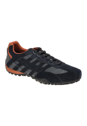 Geox UOMO SNAKE A - Herren Leder Sneaker U4507 A 022EK blau